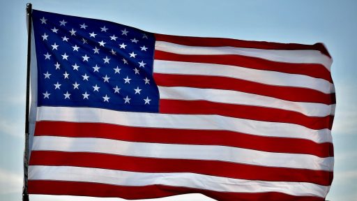 us a flag on pole